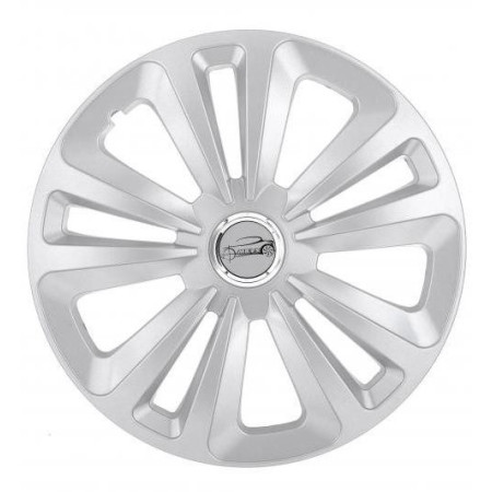 SET 4 CAPACE ROTI TERRA CU INEL CROMAT - 13 INCH