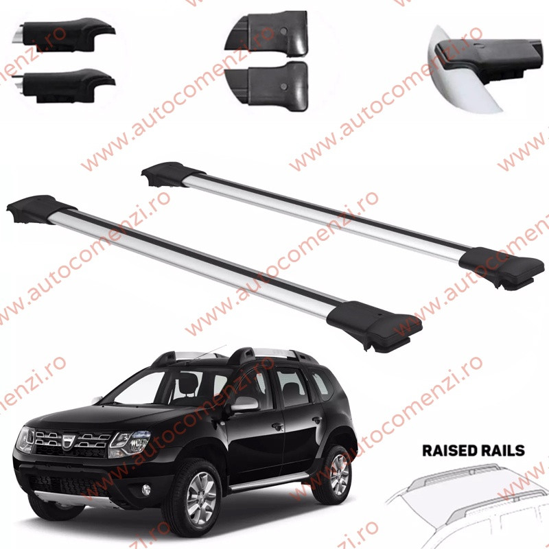Set bare portbagaj Wingbar DACIA Duster I 2013-2017 Facelift (bara lata) - ALUMINIU